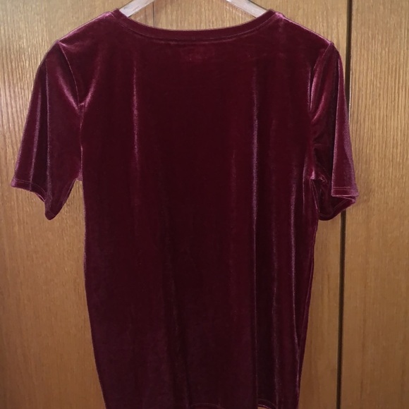 Loft Red Velvet Short Sleeve Top Size S - Picture 5 of 5